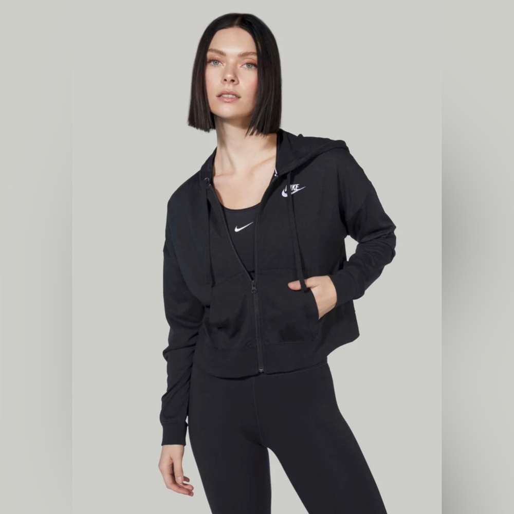 Nike Oversized Cropped Full Zip Hoodie